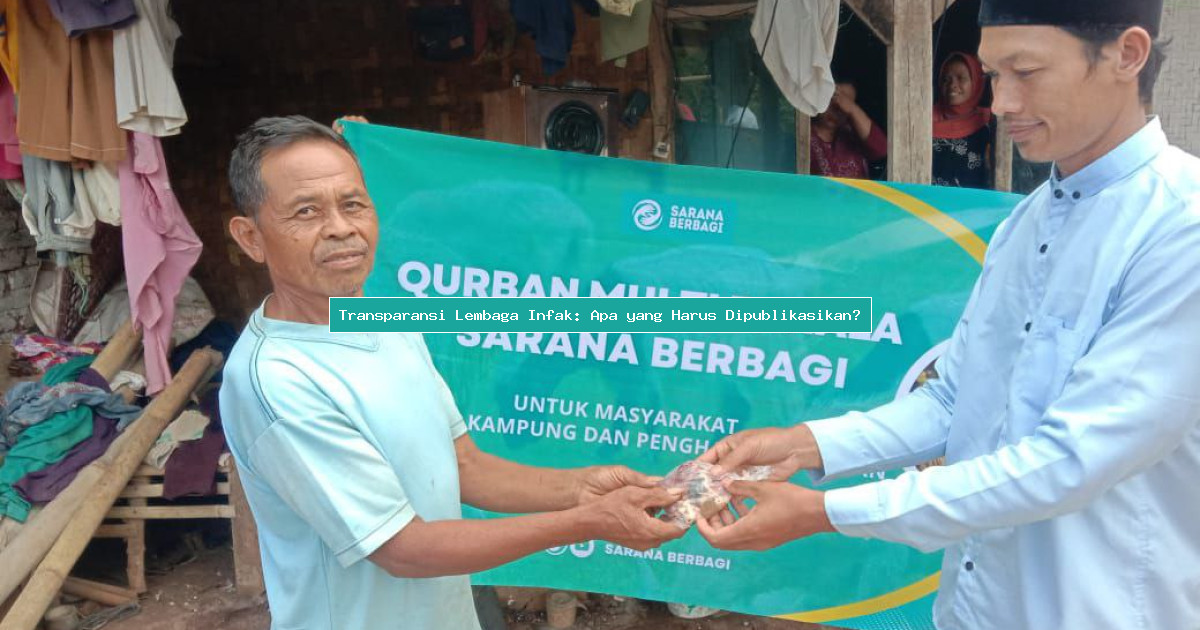 Transparansi Lembaga Infak: Apa yang Harus Dipublikasikan?